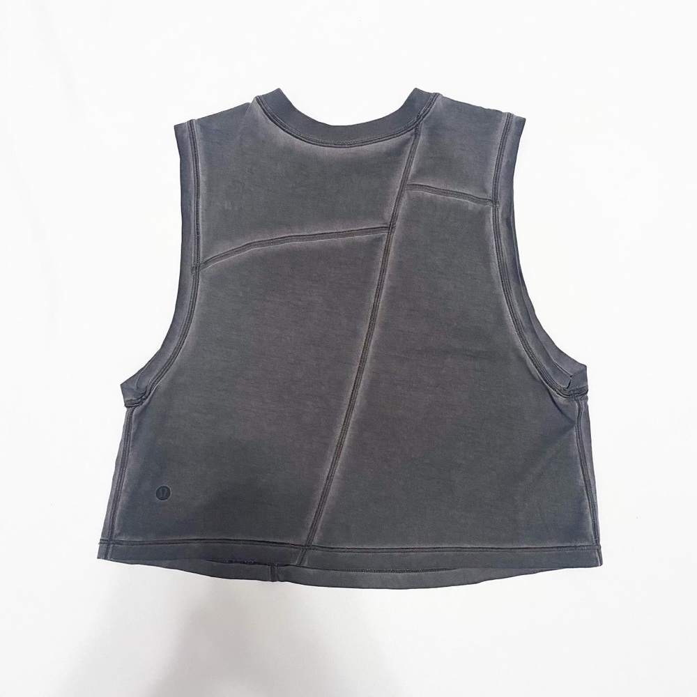 Lululemon Gray Acid Wash Cropped Tank